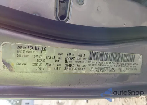 2019 Dodge Journey Se из США, поврежденный, VIN 3C4PDCBB4KT789617